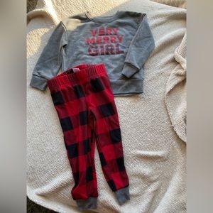 North Pole toddler girl Christmas matching set